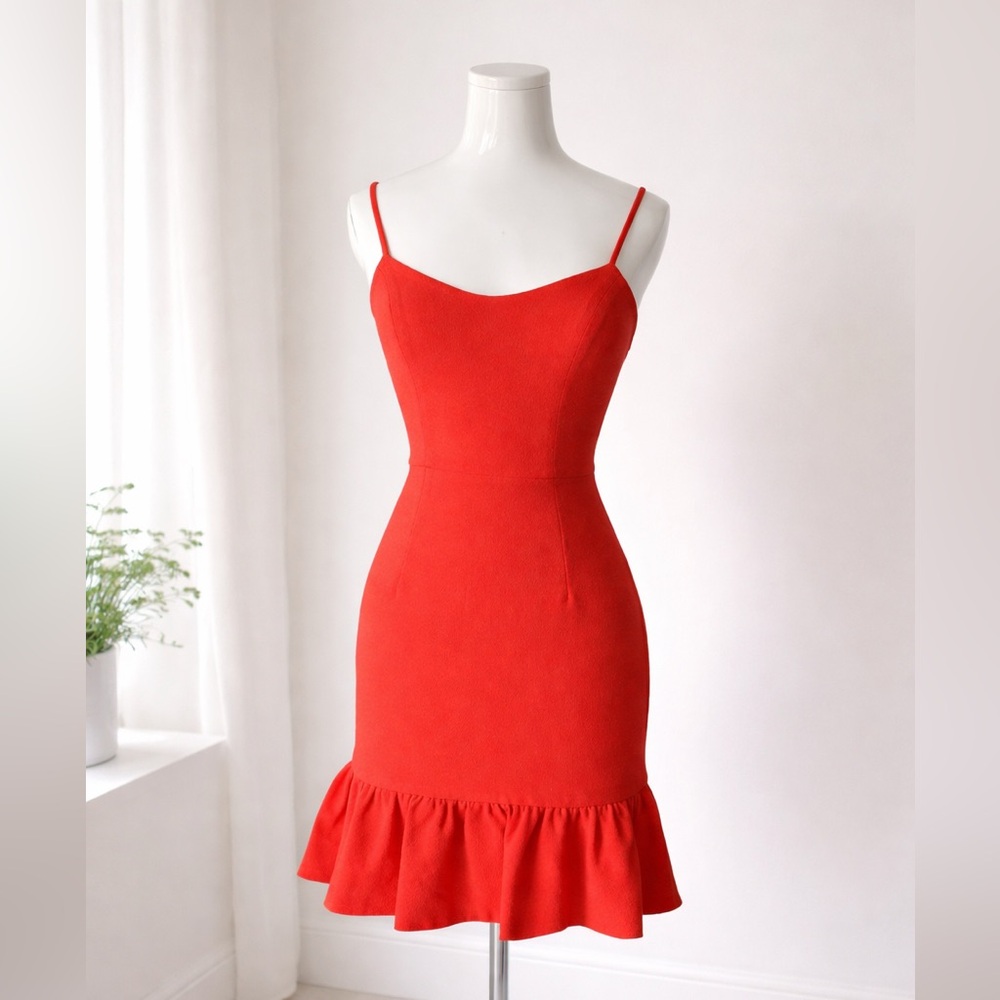Dress The Population Mira Minidress Orange Women's Size Small